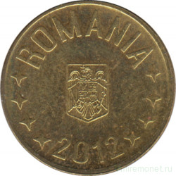 Монета. Румыния. 1 бан 2012 год.
