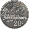 Монета. Токелау. 20 центов 2012 год. рев.