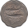 Монета. Багамские острова. 10 центов 1966 год. ав.