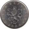  Монета. Чехия. 1 крона 2000 год. ав.