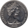 Монета. Соломоновы острова. 10 долларов 1980 год. рев.