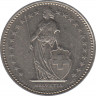  Монета. Швейцария. 1 франк 1968 год В. рев.