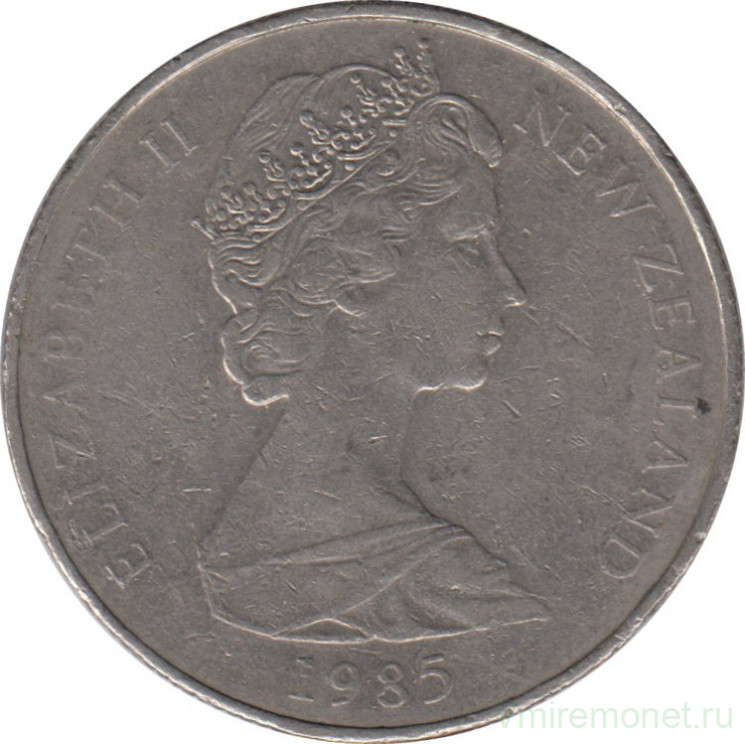 Монета. Новая Зеландия. 50 центов 1985 год.