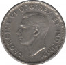 Монета. Канада. 5 центов 1947 год. Аверс - кленовый лист. рев.