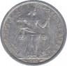 Монета. Французская Полинезия. 1 франк 1985 год. ав.