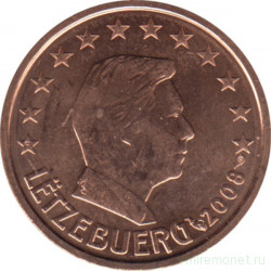 Монета. Люксембург. 2 цента 2008 год.
