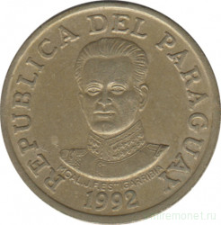 Монета. Парагвай. 50 гуарани 1992 год.