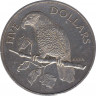 Монета. Новая Зеландия. 5 долларов 1996 год. Нестор-кака. ав.