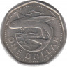 Монета. Барбадос. 1 доллар 1988 год. рев.