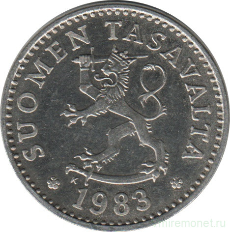 Монета. Финляндия. 10 пенни 1983 К год.