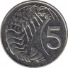 Монета. Каймановы острова. 5 центов 2008 год. рев.