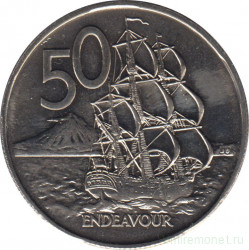Монета. Новая Зеландия. 50 центов 1982 год.