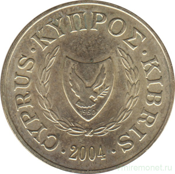 Монета. Кипр. 10 центов 2004 год.