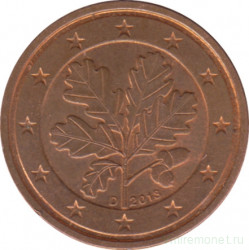 Монета. Германия. 2 цента 2013 год. (D).