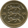 Монета. Эстония. 1 крона 2000 год. ав