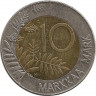 Реверс.Монета. Финляндия. 10 марoк 1996 год.
