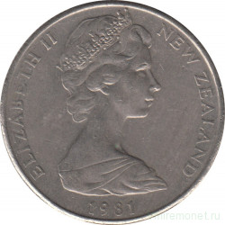 Монета. Новая Зеландия. 50 центов 1981 год.