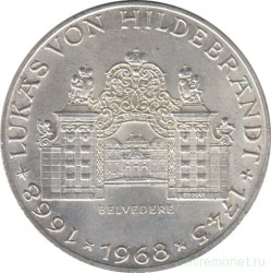 Монета. Австрия. 25 шиллингов 1968 год. 300 лет со дня рождения Иоганна Лукаса фон Хильдебрандта.