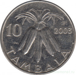 Монета. Малави. 10 тамбал 2003 год.