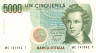 Банкнота. Италия. 5000 лир 1985 год. Тип 111b.