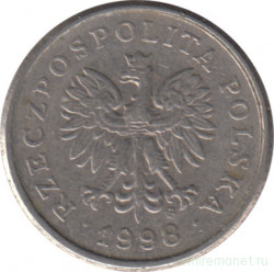 Монета. Польша. 20 грошей 1998 год.