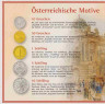 Монеты. Австрия. Годовой набор 6 монет 2001 год. В буклете. 200 лет со дня рождения Иоганна Нестроя. разворот.