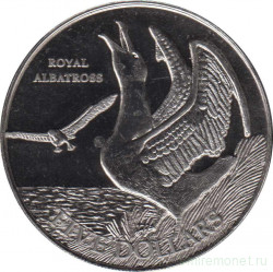Монета. Новая Зеландия. 5 долларов 1998 год. Королевский альбатрос.
