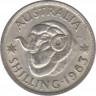 Монета. Австралия. 1 шиллинг 1963 год. ав.