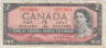 Банкнота. Канада. 2 доллара 1954 год. Тип 76c. ав.