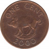 Монета. Бермудские острова. 1 цент 2000 год. рев.