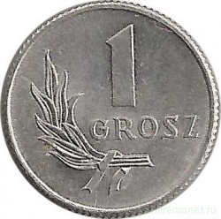 Монета. Польша. 1 грош 1949 год.