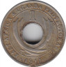 Монета. Британская Восточная Африка и Уганда. 1 цент 1911 год. ав.