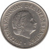 Монета. Нидерланды. 25 центов 1965 год. рев.