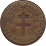 Монета. Камерун. 1 франк 1943 год. ав.