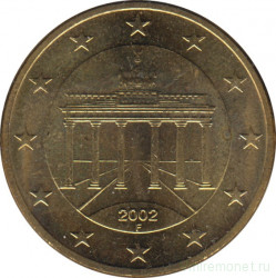 Монета. Германия. 50 центов 2002 год. (F).