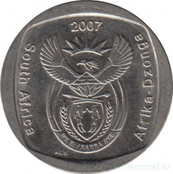 Монета. Южно-Африканская республика (ЮАР). 2 ранда 2007 год.