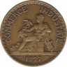  Монета. Франция. 50 сантимов 1927 год. ав.