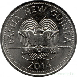 Монета. Папуа - Новая Гвинея. 10 тойя 2014 год.