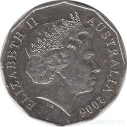 Монета. Австралия. 50 центов 2006 год.