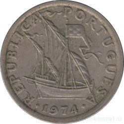 Монета. Португалия. 2,5 эскудо 1974 год.