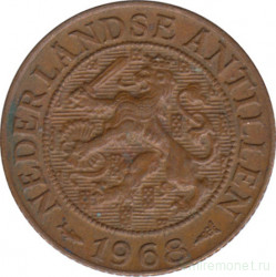 Монета. Нидерландские Антильские острова. 1 цент 1968 год.