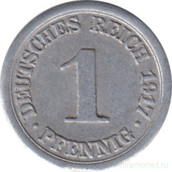Монета. Германия (Германская империя 1871-1922). 1 пфенниг 1917 год. (A).