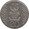 Монета. Новая Зеландия. 20 центов 2002 год. рев.