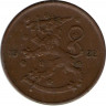 Монета. Финляндия. 5 пенни 1922 год. ав