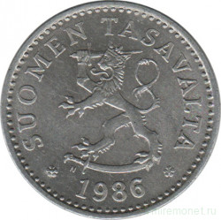 Монета. Финляндия. 10 пенни 1986 год.