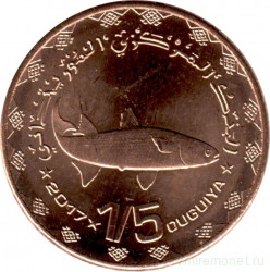 Монета. Мавритания. 1/5 угии 2017 год.