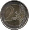 Реверс. Монета. Греция. 2 евро 2002 год.