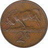 Монета. Южно-Африканская республика. 2 цента 1987 год. рев.