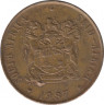 Монета. Южно-Африканская республика. 2 цента 1987 год. ав.