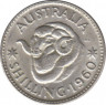 Монета. Австралия. 1 шиллинг 1960 год. ав.